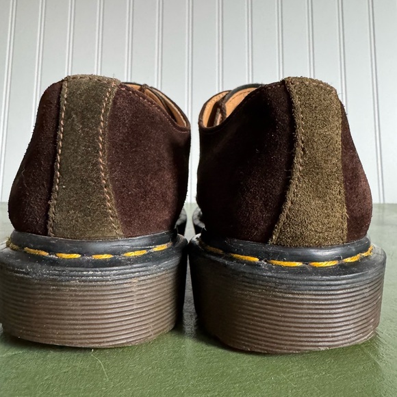 VTG England Two Tone Oxfords/Low Boots in Brown & Green Suede #1461-84 - Picture 7 of 10